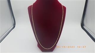 14K YELLOW GOLD ROPE CHAIN, 2MM THICK, MARKED: 14K SKH, 11 GRAMS, 24